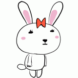 無気力なウサギのイラスト
