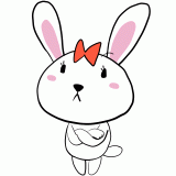 考えるウサギのイラスト