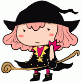 ぼけーっとする魔法少女のイラスト