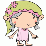 微笑む妖精の女の子のイラスト
