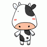 無表情の牛のイラスト