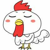 考える鶏のイラスト
