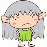 怒る妖精の男の子のイラスト