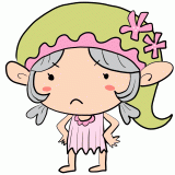 怒る妖精の女の子のイラスト