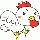凶暴な鶏のイラスト