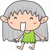 大笑いする妖精の男の子のイラスト