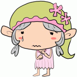 泣く妖精の女の子のイラスト