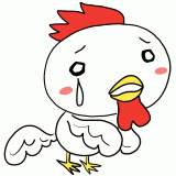 泣く鶏のイラスト
