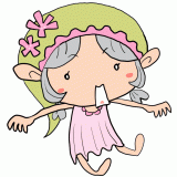 驚く妖精の女の子のイラスト