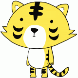 無気力な虎のイラスト