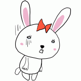 落ち込むウサギのイラスト