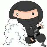 火遁の術を使う忍者のイラスト
