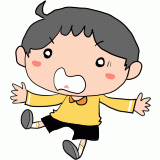 驚く男の子のイラスト