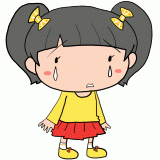 泣く女の子のイラスト
