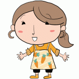 笑顔の新米ママのイラスト