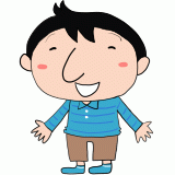 笑顔の新米パパのイラスト