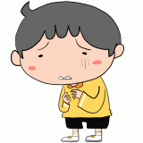 言い訳する男の子のイラスト