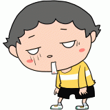 落ち込む男の子のイラスト