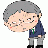 落ち込むメガネ男子のイラスト