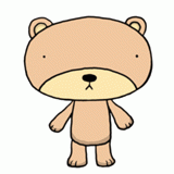 ぼーっとする熊のイラスト