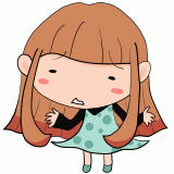呆れる女の子のイラスト