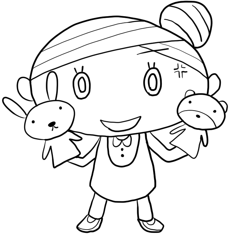 怒る保育士のかわいいぬり絵