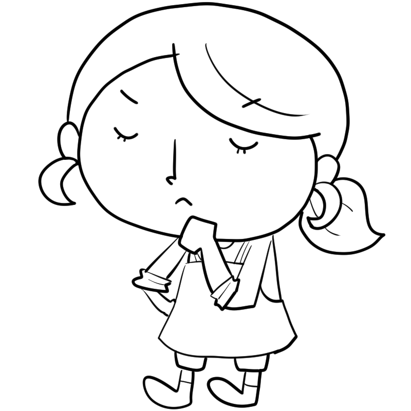 子育てについて考える新米ママのかわいいぬり絵