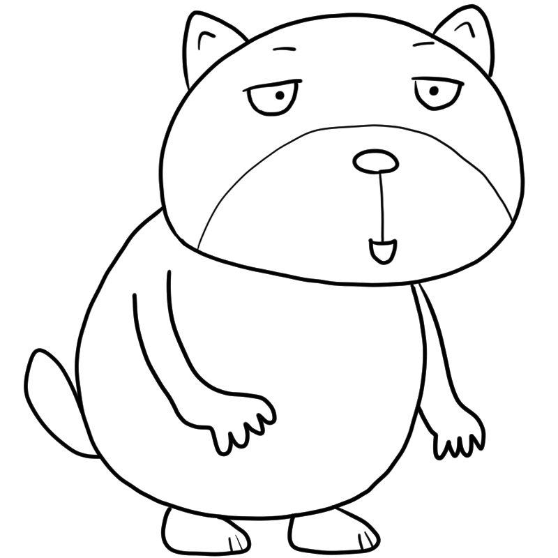 笑う大きな熊のかわいいぬり絵