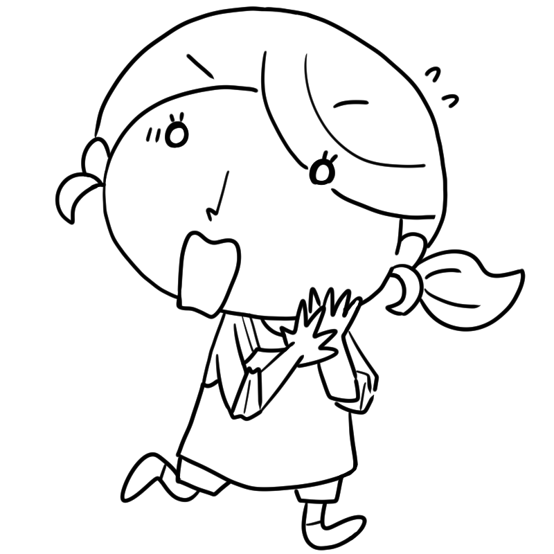 驚く新米ママのかわいいぬり絵