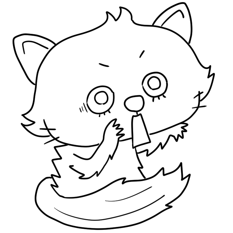驚くペルシャ猫のかわいいぬり絵