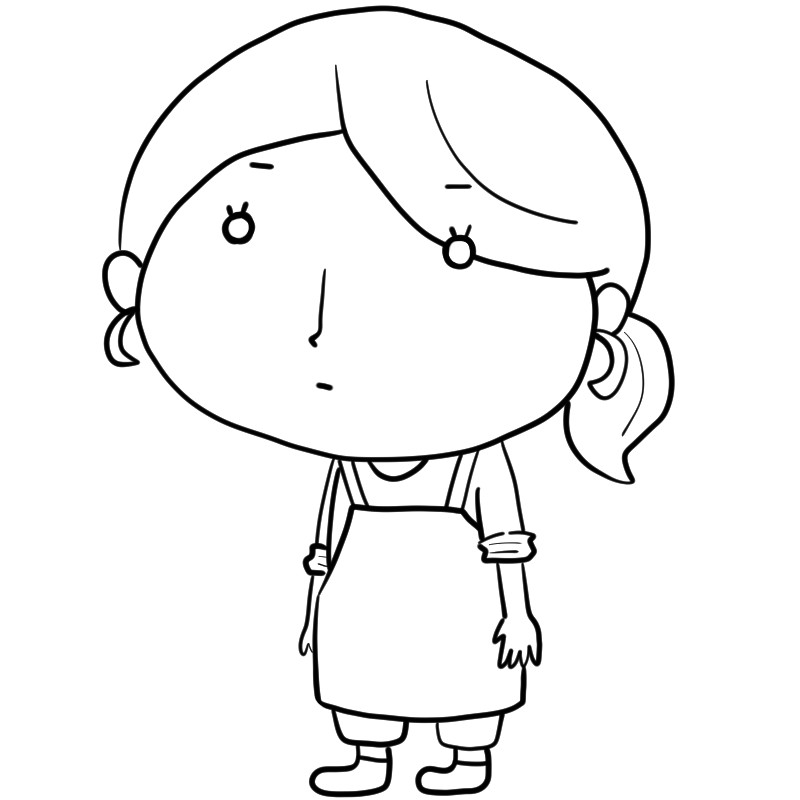 無気力になる新米ママのかわいいぬり絵