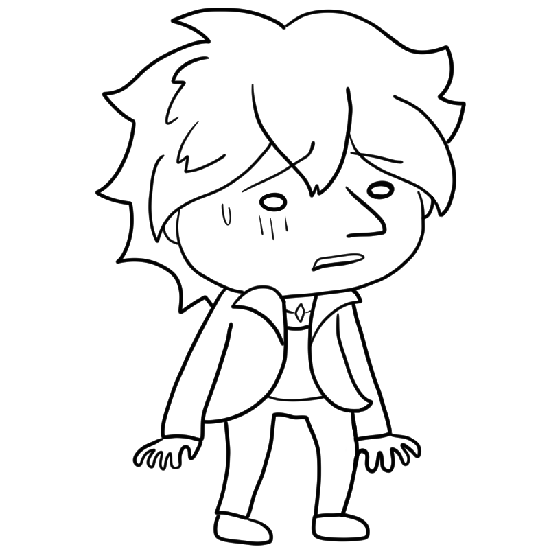 ちょっと引いてるホストのかわいいぬり絵