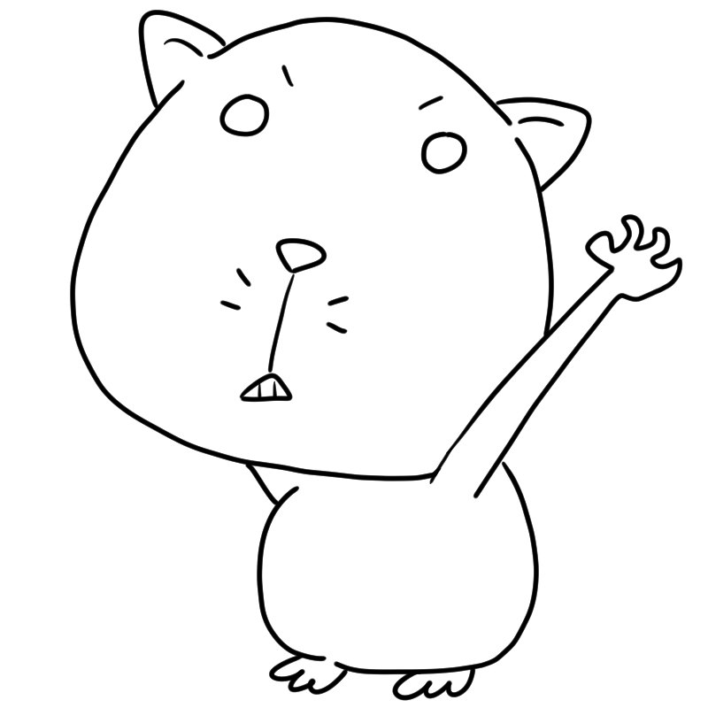 怒るモルモットのかわいいぬり絵