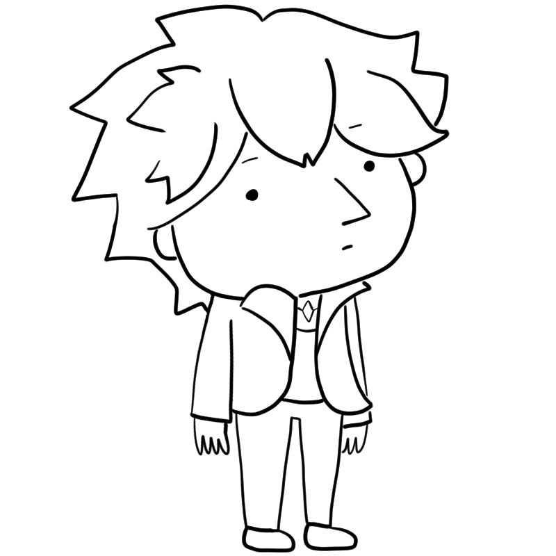 急に虚しくなったホストのかわいいぬり絵