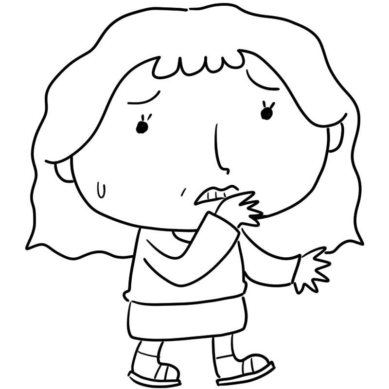困るおばさんのかわいいぬり絵