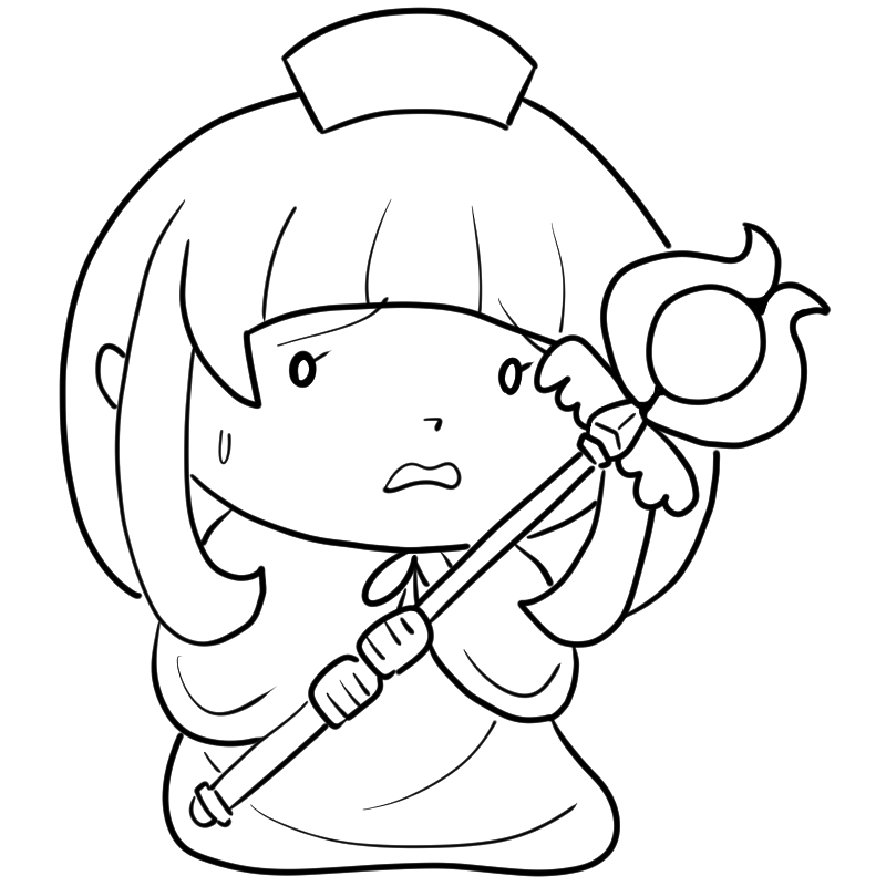 困る白魔法使いのかわいいぬり絵