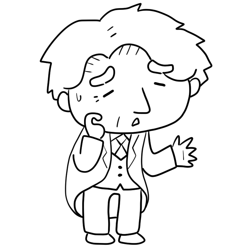困る執事のかわいいぬり絵