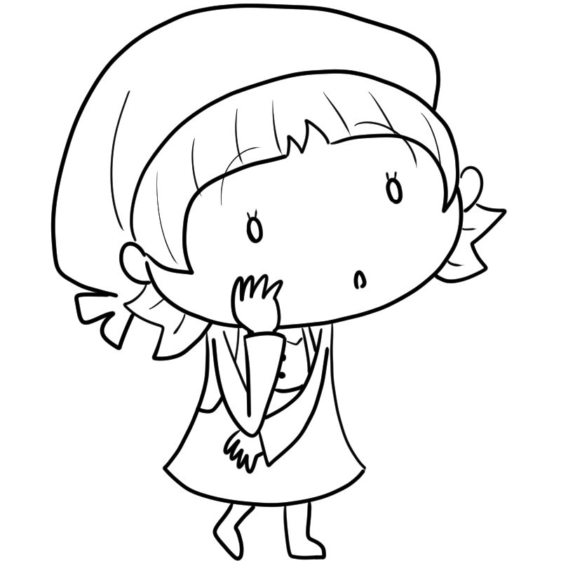 考えるパートさんのかわいいぬり絵