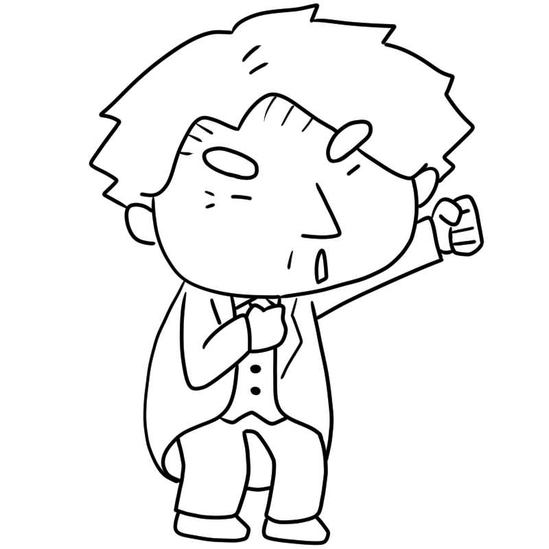 まだまだ元気なおじいちゃん執事のかわいいぬり絵