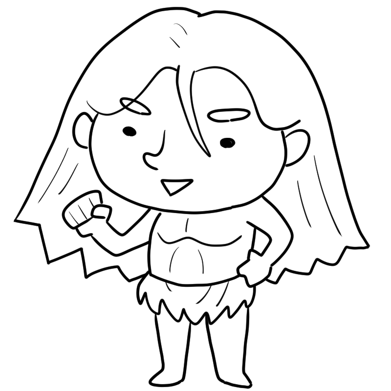 頼もしいターザンのかわいいぬり絵