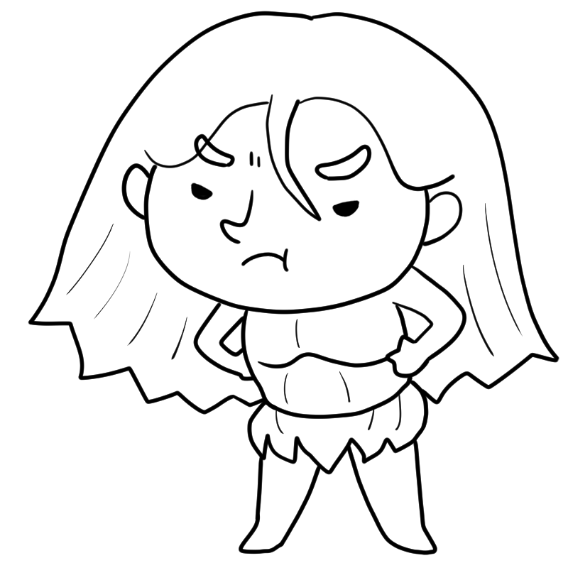 怒るターザンのかわいいぬり絵