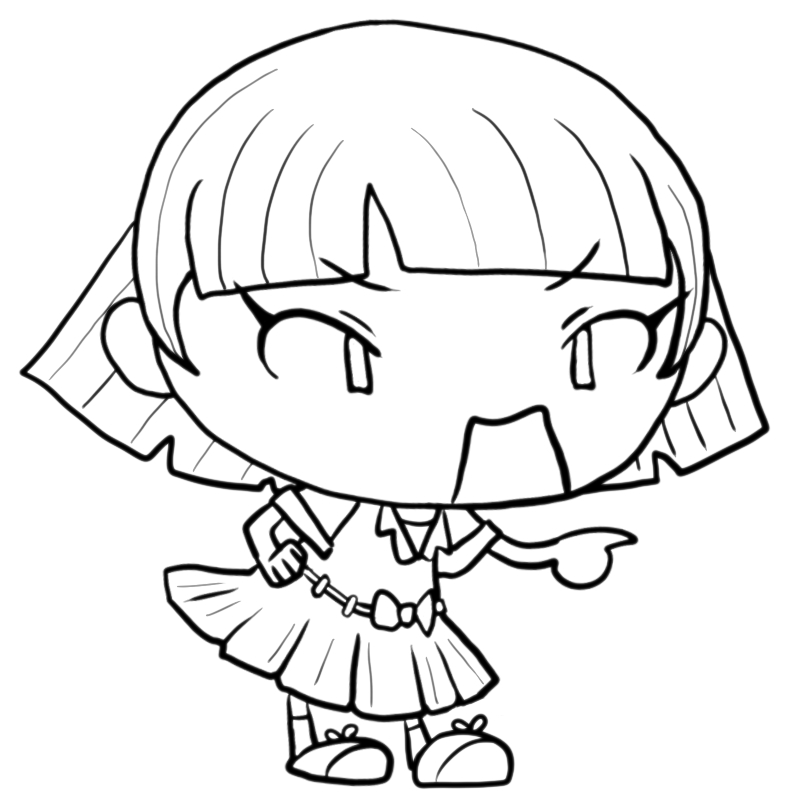 指をさして怒っている女の子