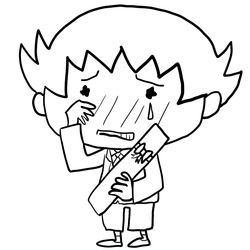卒業式の男の子のかわいいぬり絵