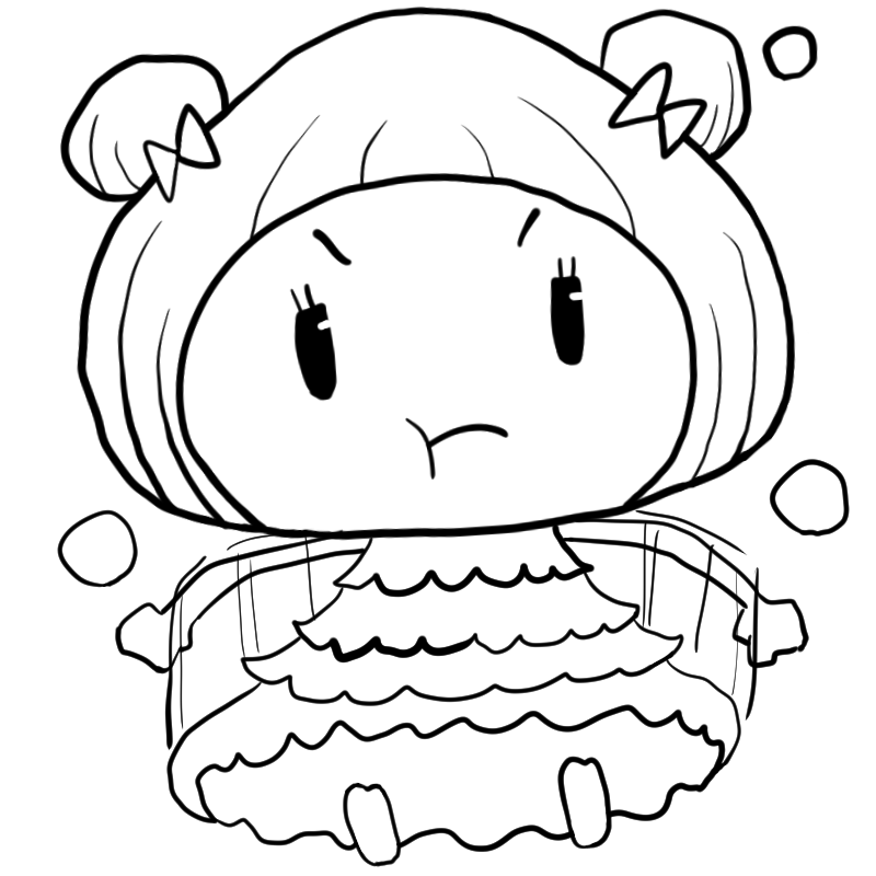 もう許しませんっ!ほっぺをプクっとして怒る水の精霊