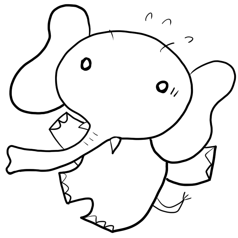 うわー!びっくりだぞー!!飛び上がるように驚くゾウ