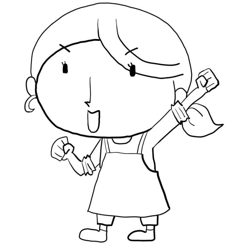 やる気になる新米ママのかわいいぬり絵