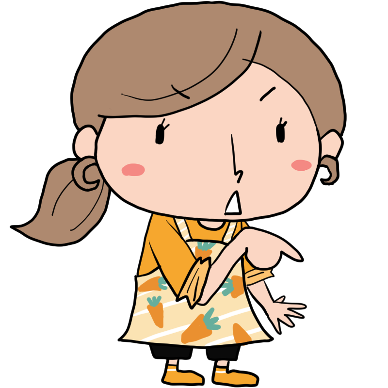 叱る新米ママのかわいいイラスト