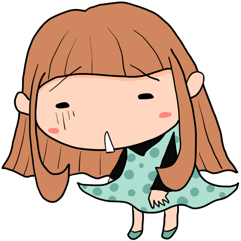 落ち込む女の子のかわいいイラスト