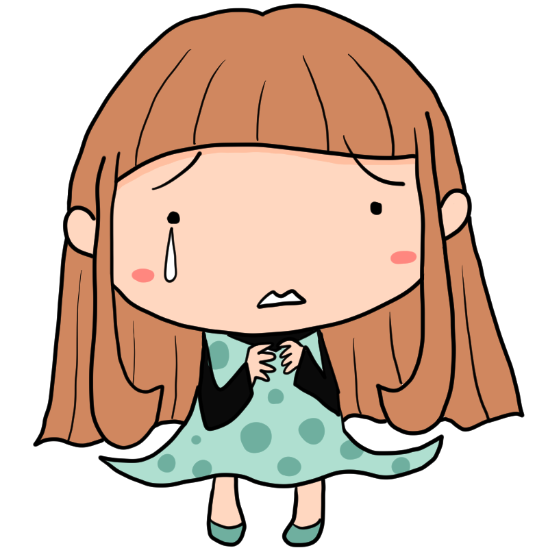 泣く女の子のかわいいイラスト