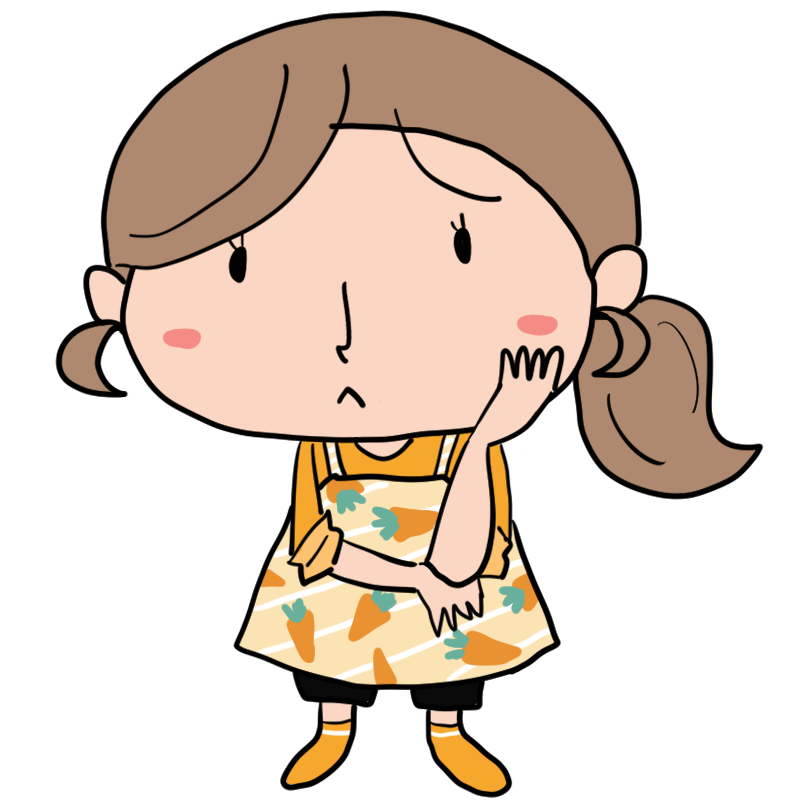 悩むお母さんのかわいいイラスト